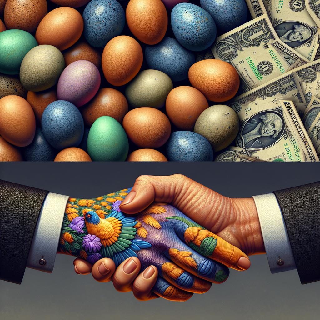 "Eggs, money, and a handshake"