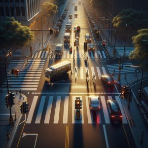 Pedestrian crossing on Bush River Road