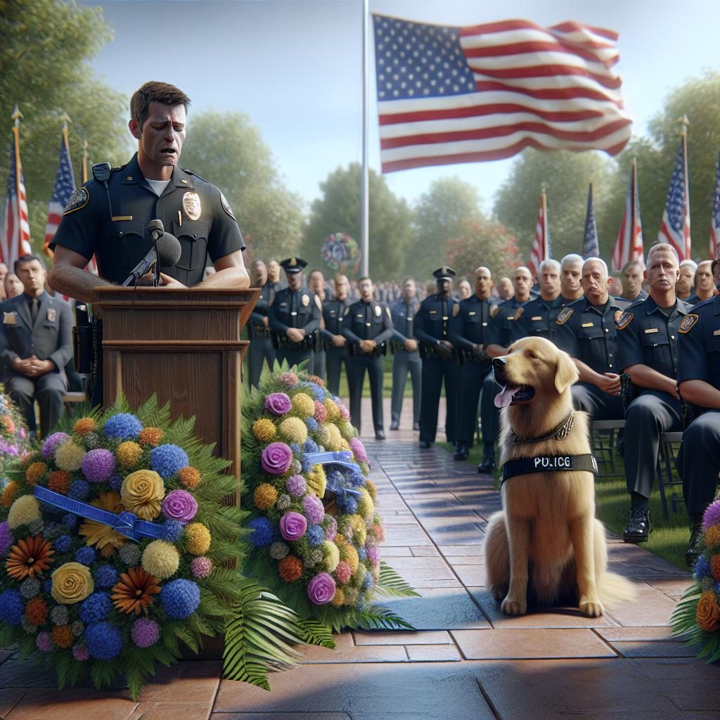 Fallen K-9 officer memorial service