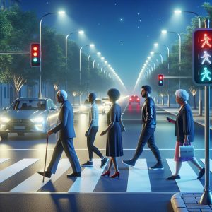 Nighttime pedestrian road safety