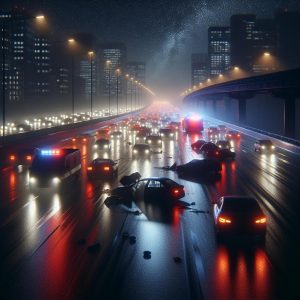 Highway night time accident