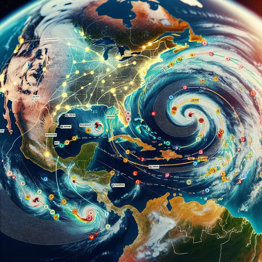 Hurricane tracking map