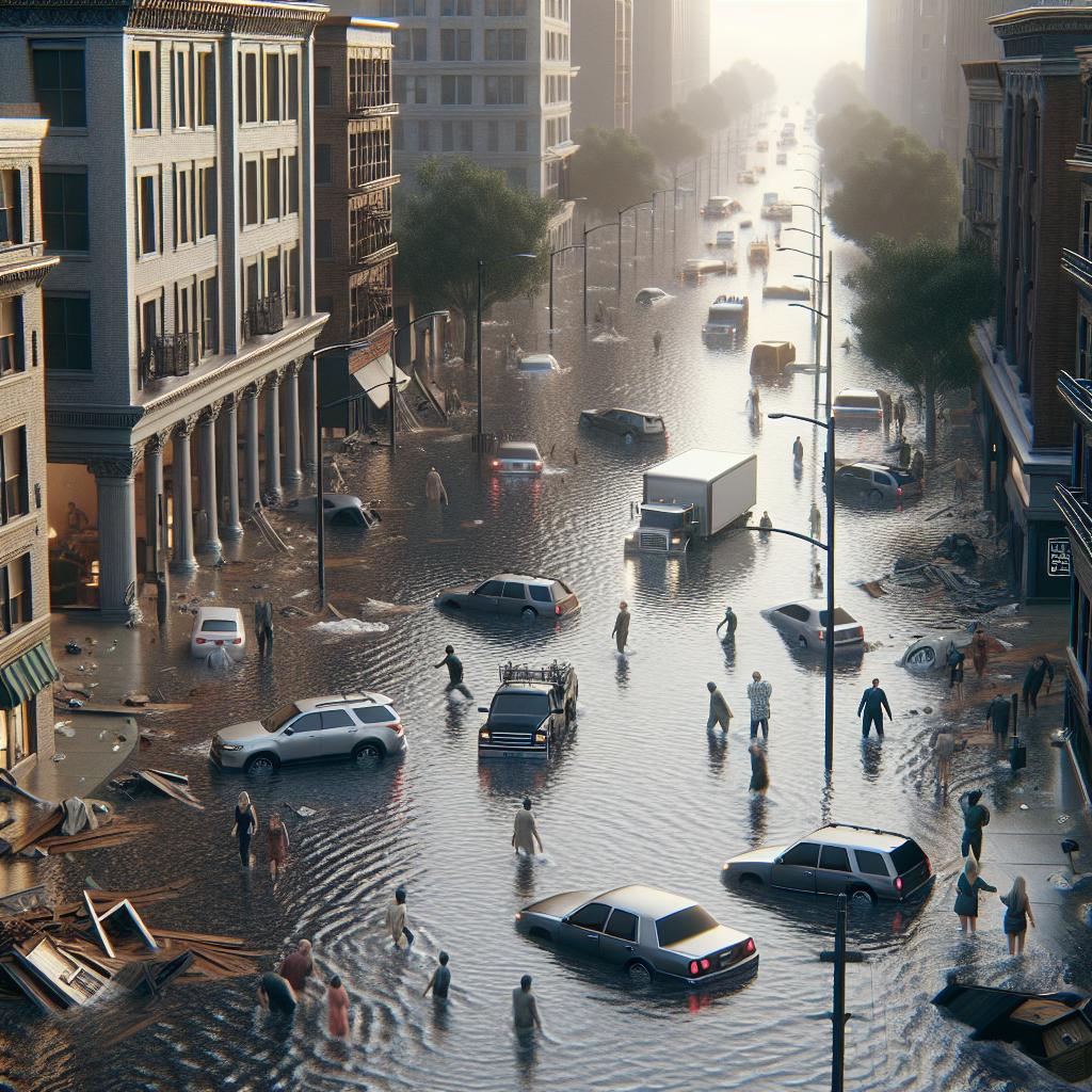 'Flooded streets aftermath'