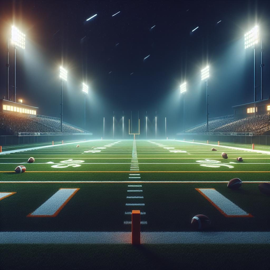 "Football Field Under Lights"