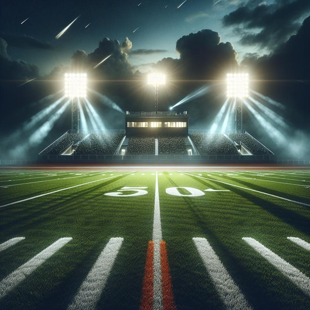 Football Field Under Lights