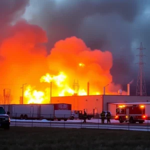 Fire Erupts at Norbord Facility in Kinards, Prompting Swift Response from Local Fire Departments