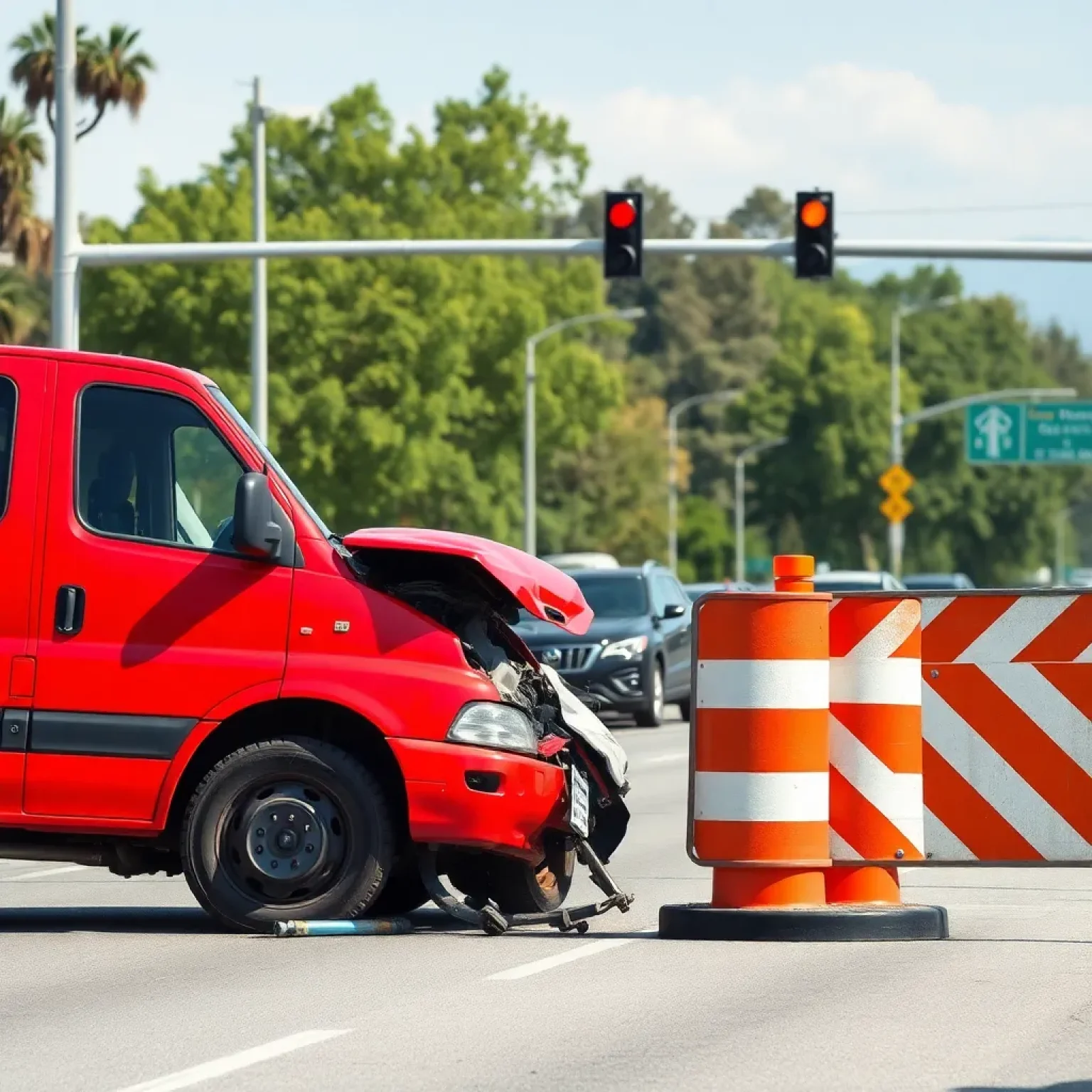 Collision on South Lake Drive Causes Major Traffic Disruptions and Road Closures