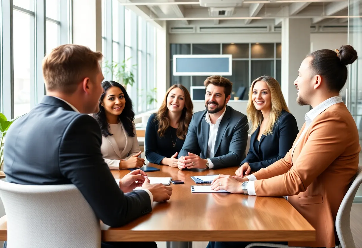 BriteCap Financial team members in a meeting