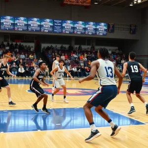 Catawba women's basketball team in action during the game against Newberry.