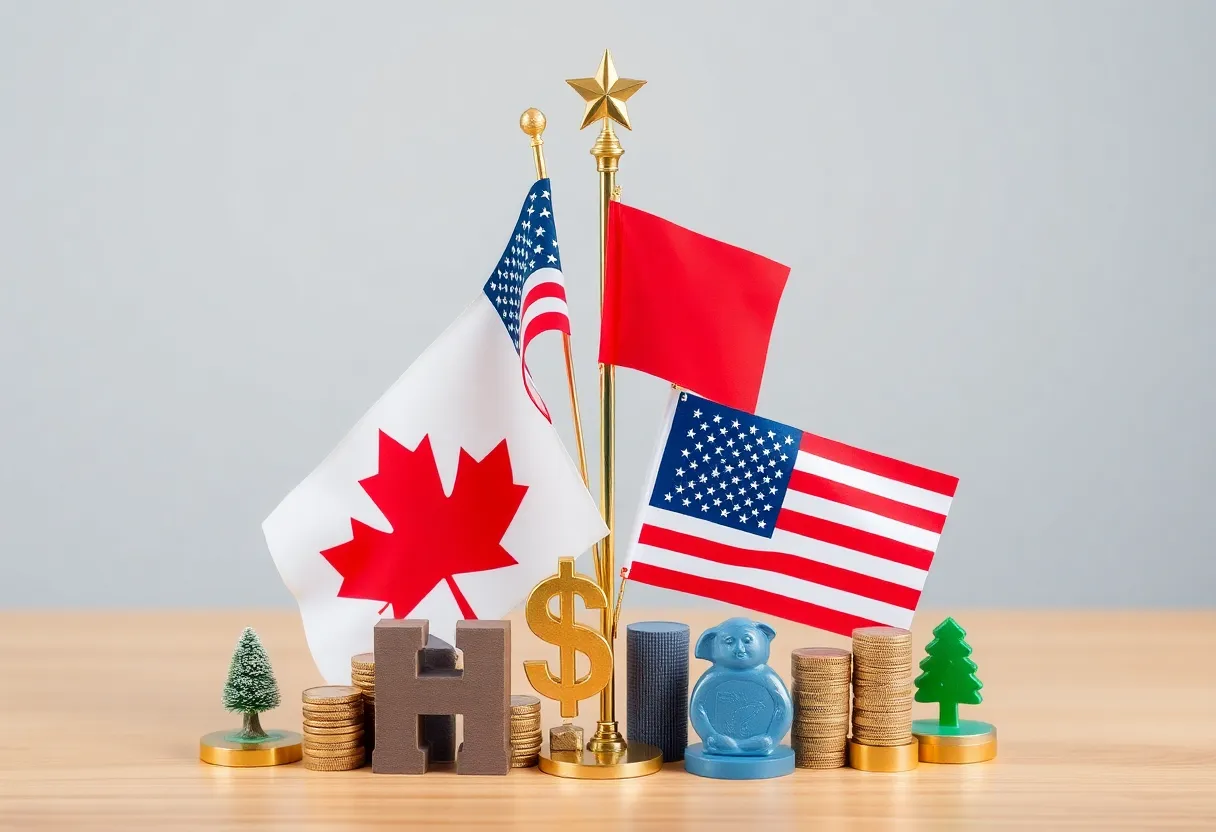 Symbolic representation of Canada U.S. diplomatic relations