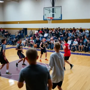 High school basketball teams competing during a thrilling match in Newberry.