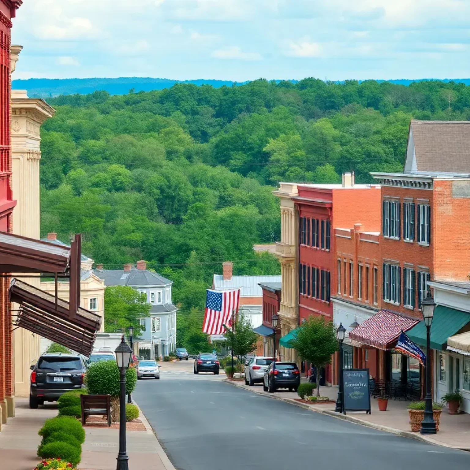 Scenic view of Newberry South Carolina depicting charming streets and historic buildings