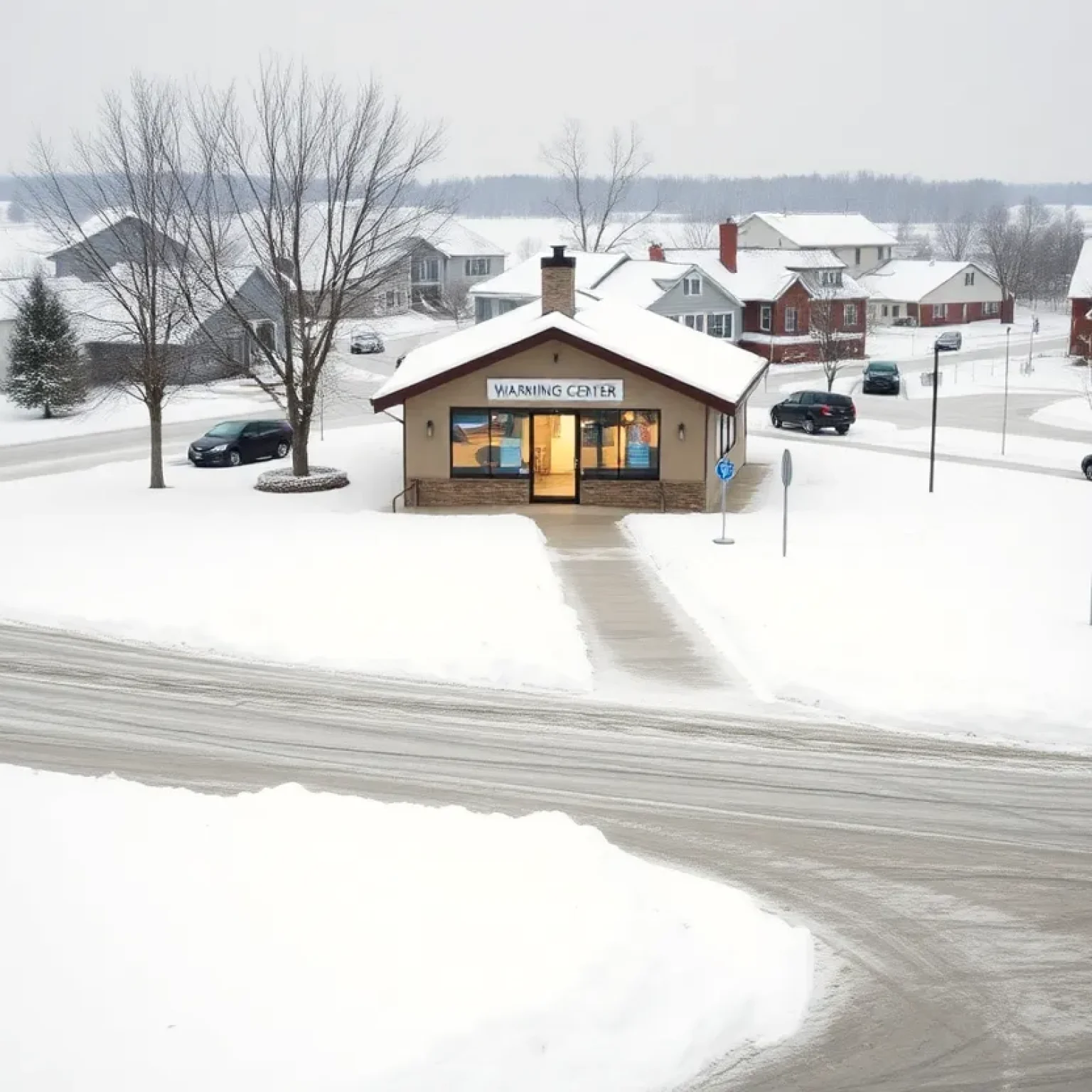 Winter weather preparations in Newberry County with a warming center