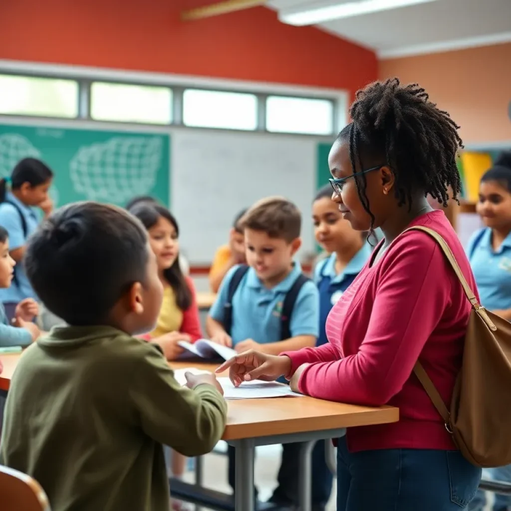 Students and teachers engaging in a classroom setting in Richmond County Schools.