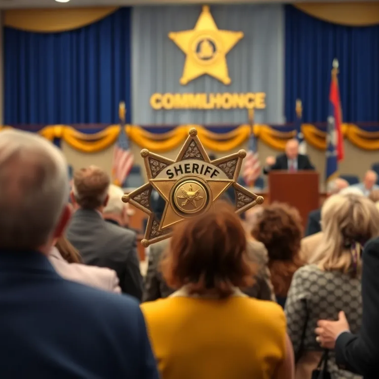 Community gathering at Newberry County Sheriff Lee Foster's oath ceremony