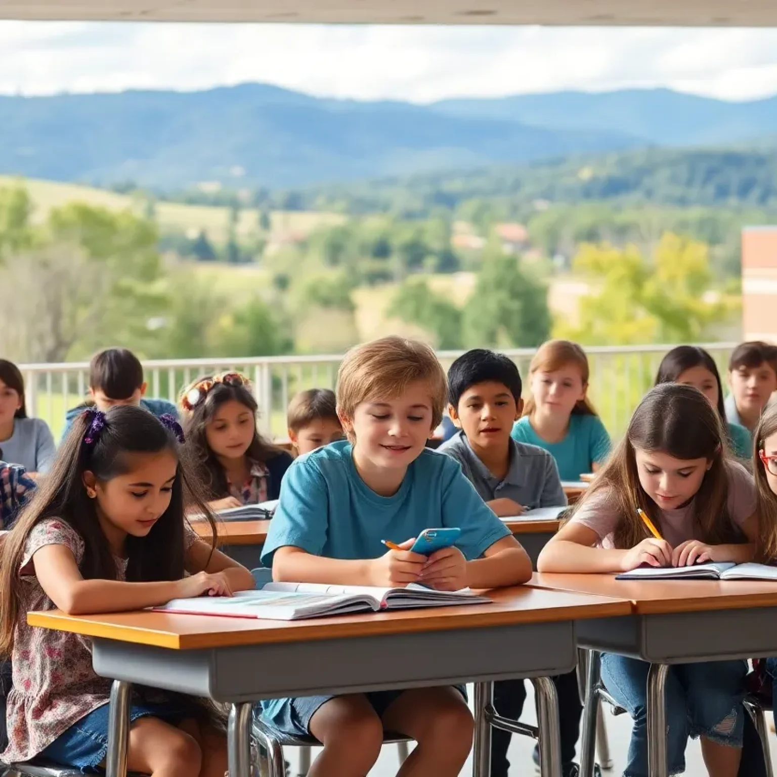 Students in an educational environment in Tennessee