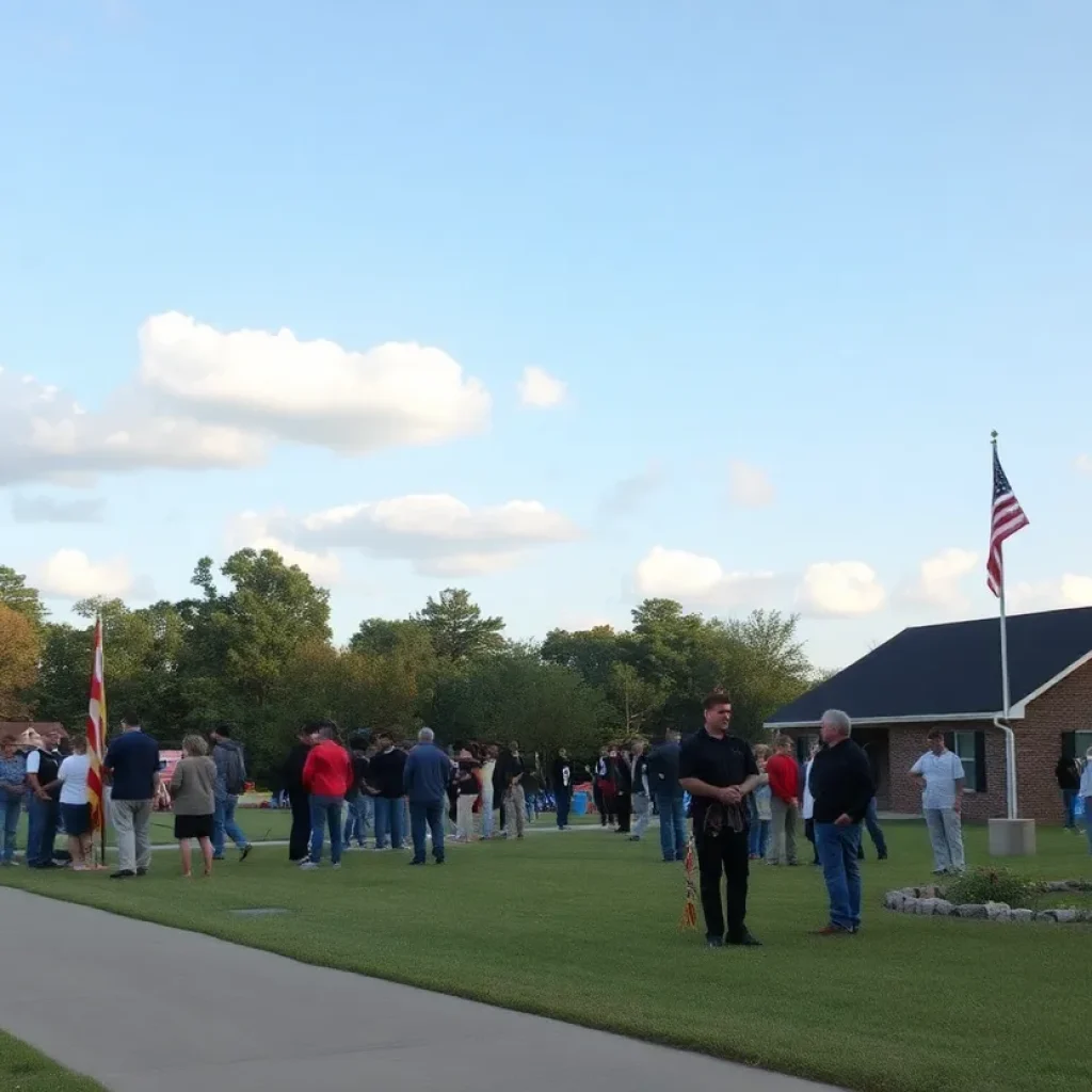 Community members in Blythewood reminiscing in a natural setting.