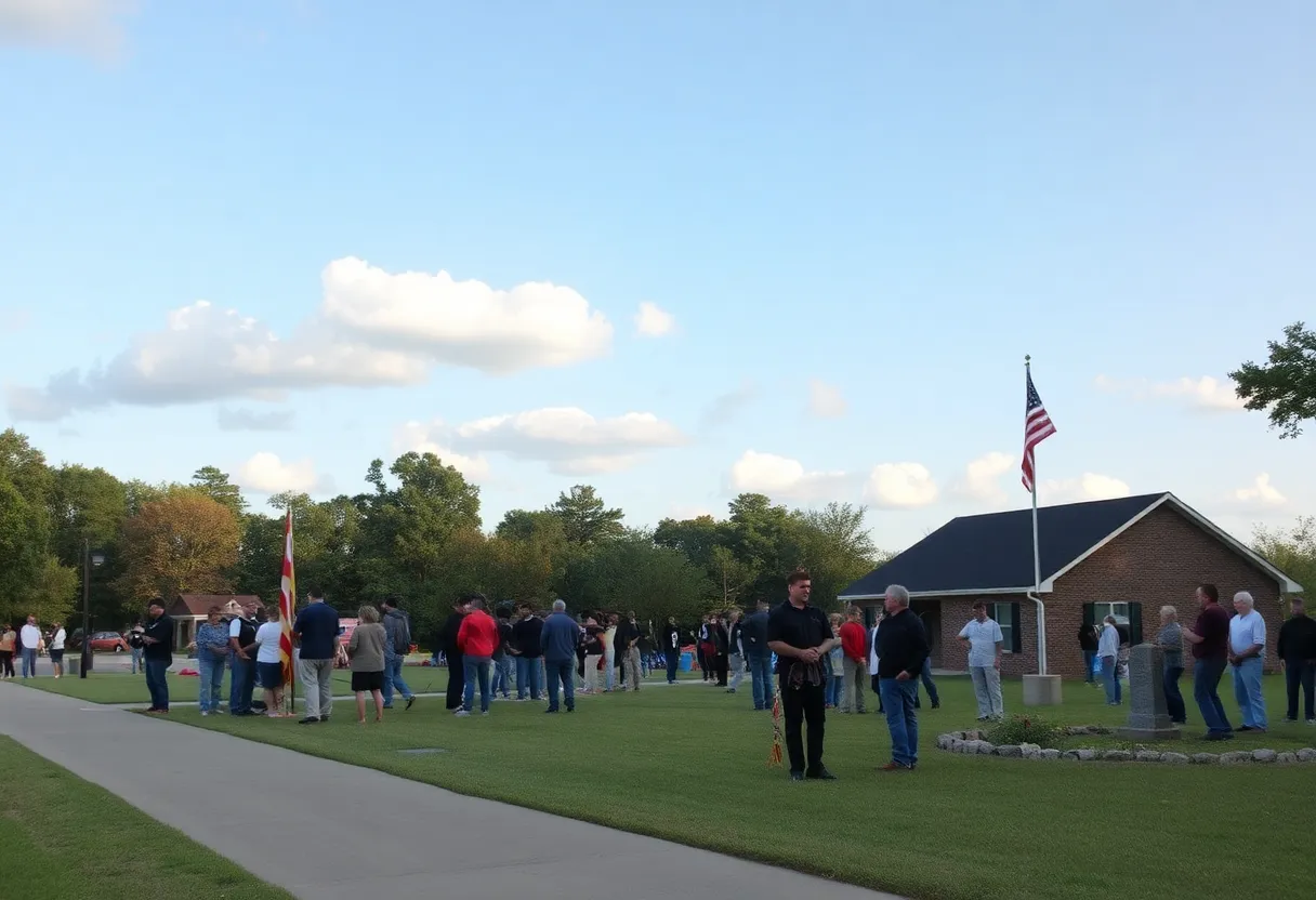 Community members in Blythewood reminiscing in a natural setting.