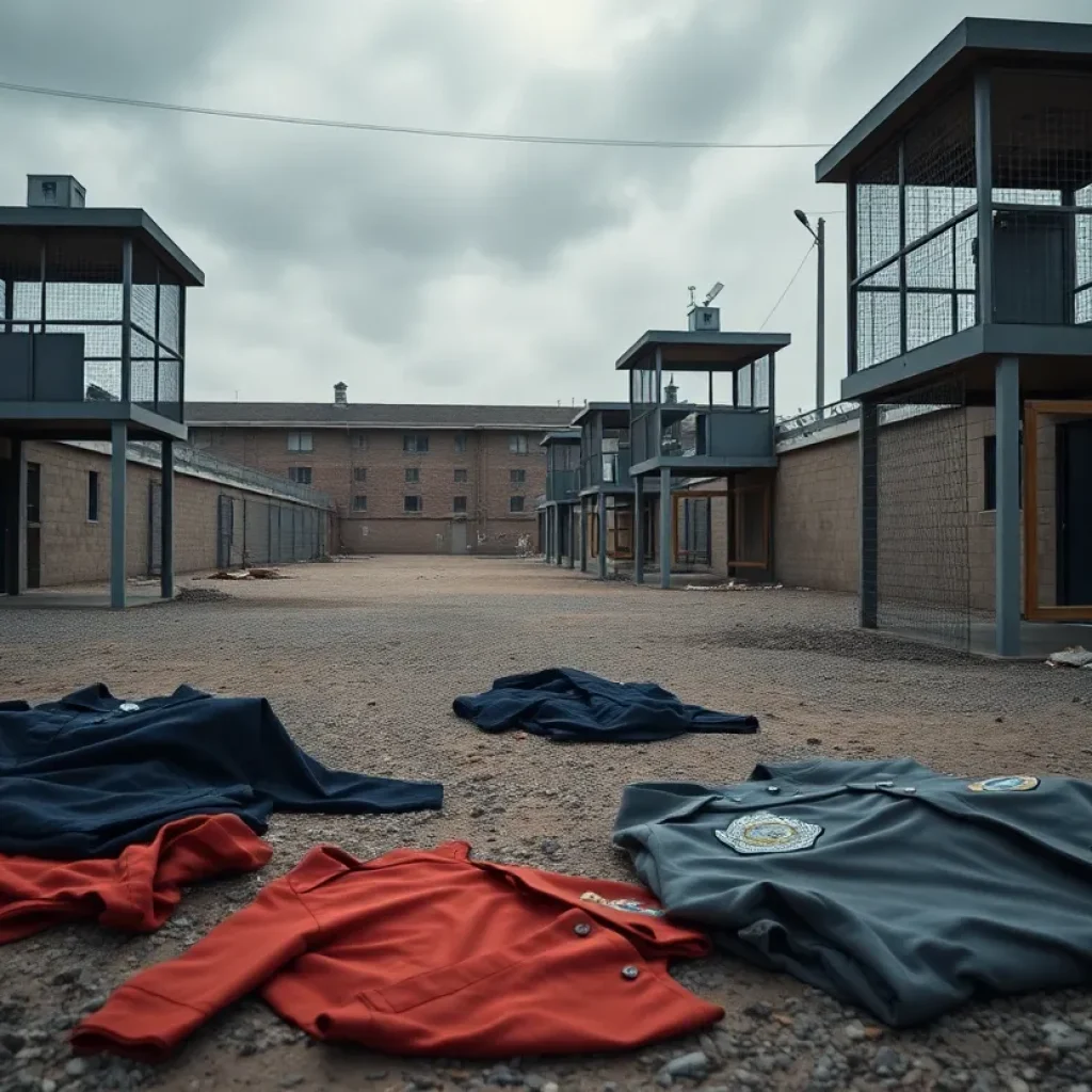 Unrest in New York prisons with empty guard towers and abandoned uniforms