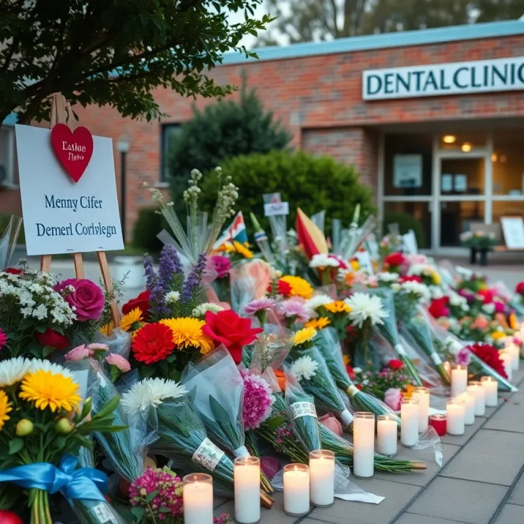 Memorial scene honoring the life of Dr. Edward DuBose.