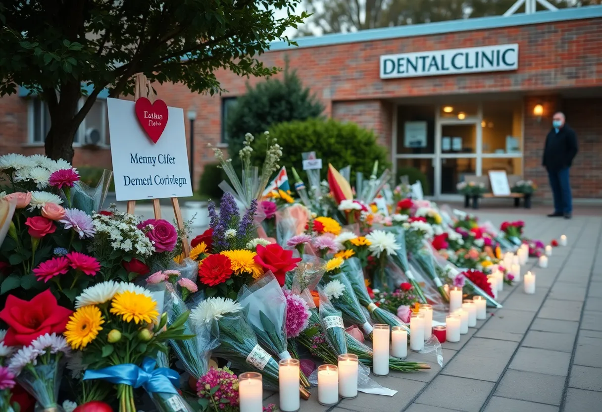 Memorial scene honoring the life of Dr. Edward DuBose.