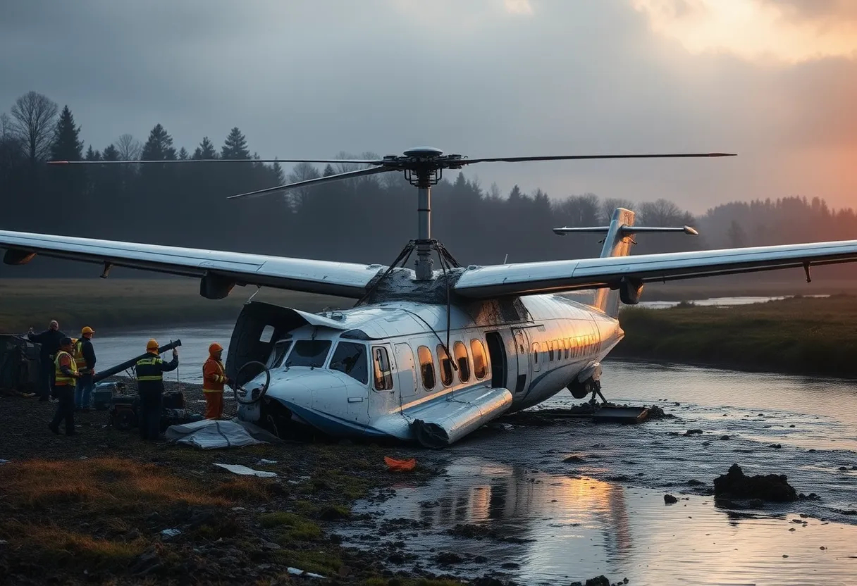 Recovery efforts from a midair collision near Reagan National Airport