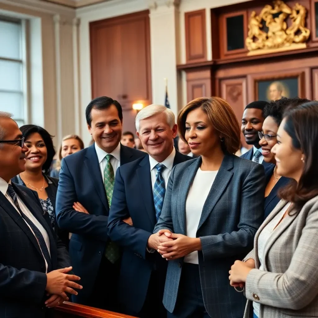 Legislators collaborating in the Minnesota House of Representatives