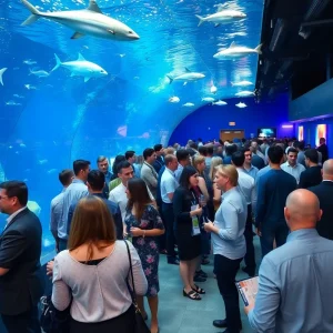 Networking Event at Aquarium