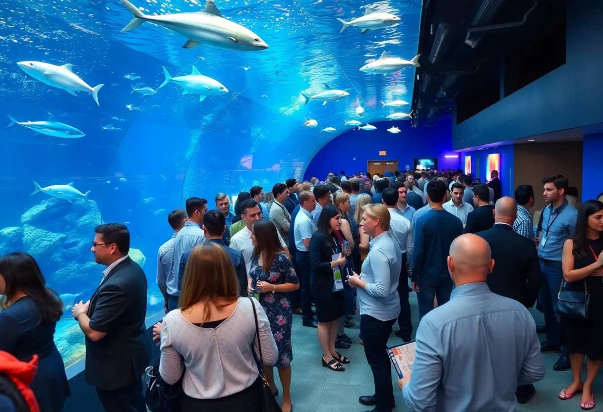 Networking Event at Aquarium