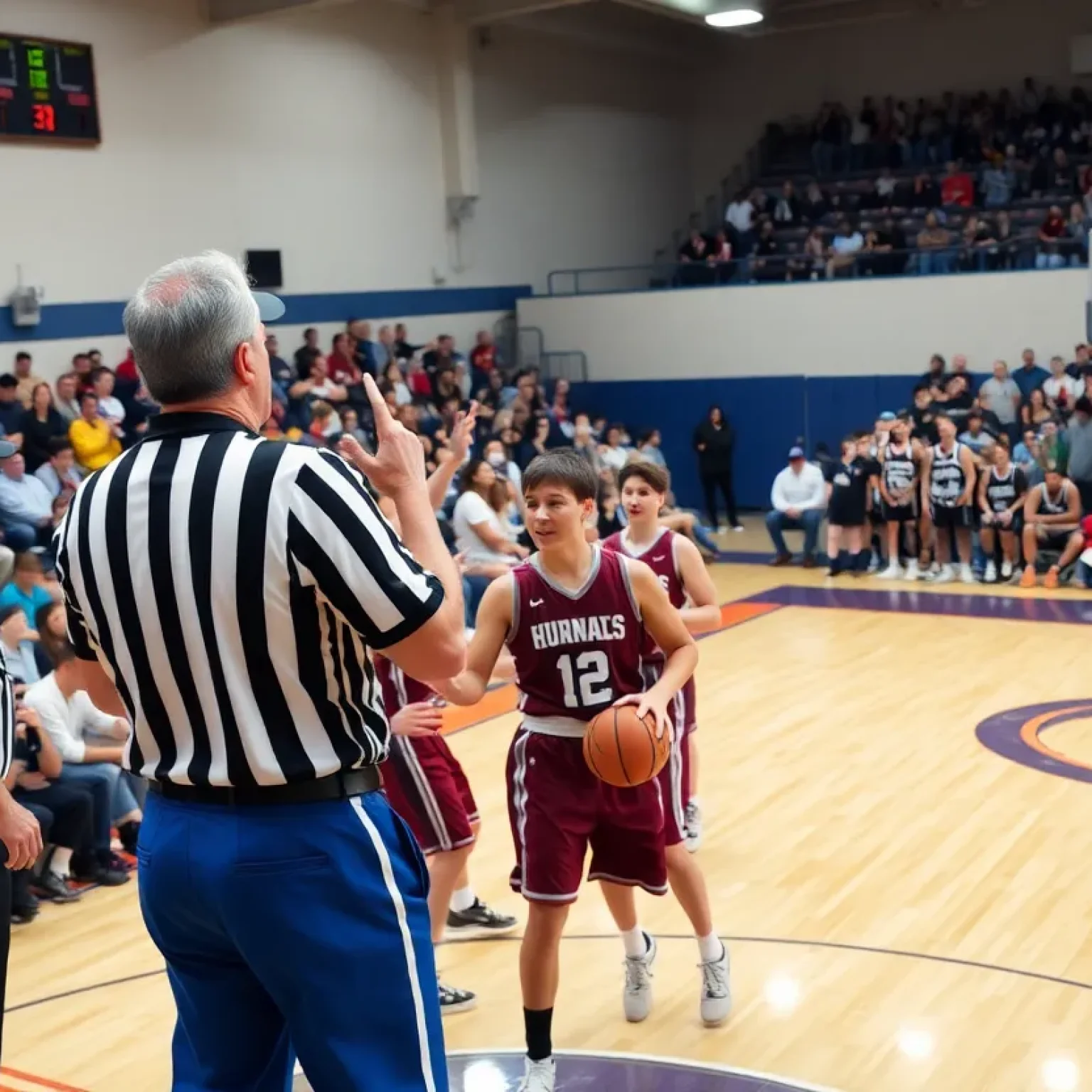 Newberry Academy Eagles basketball game during playoffs