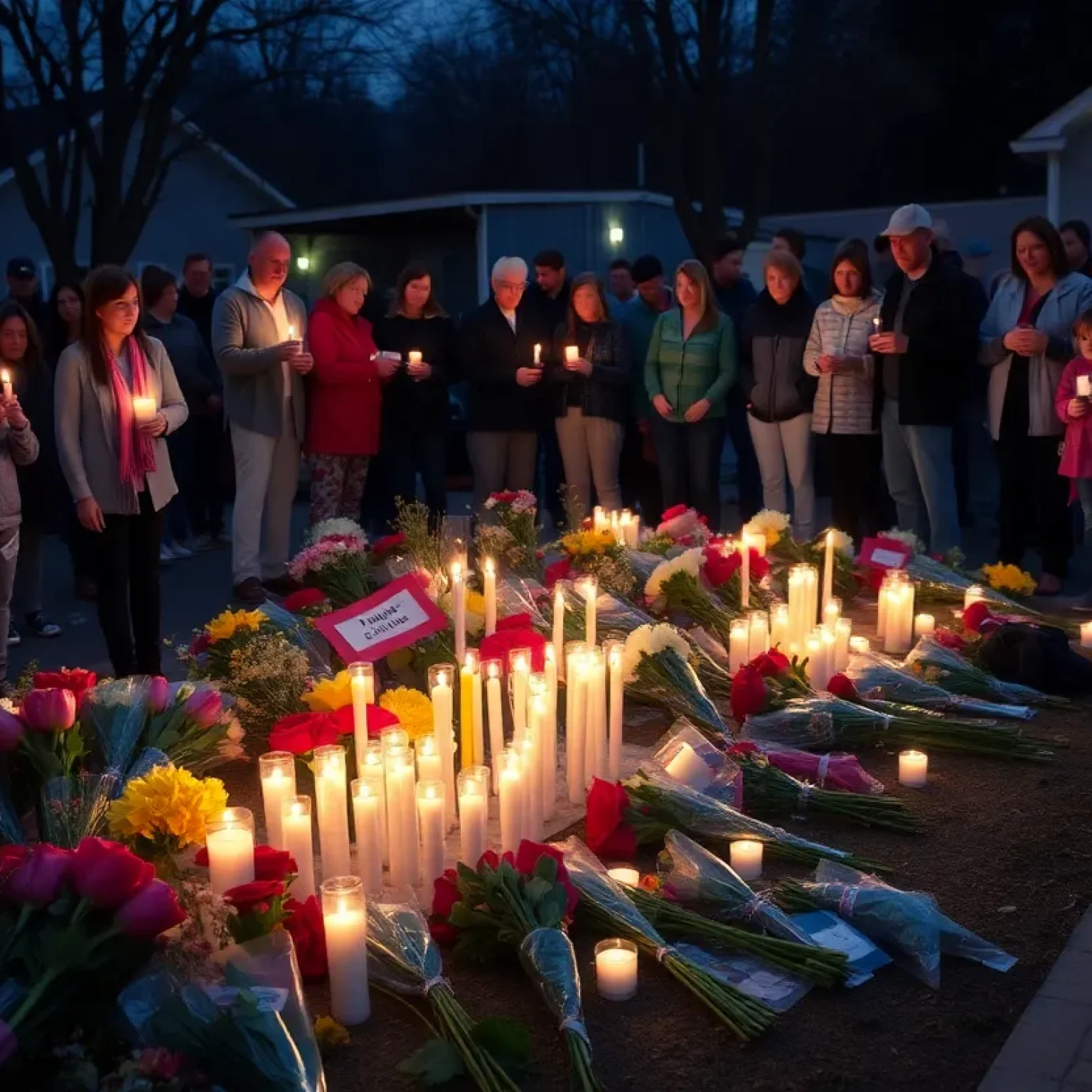 Candlelight vigil for fallen officer Andrew Duarte