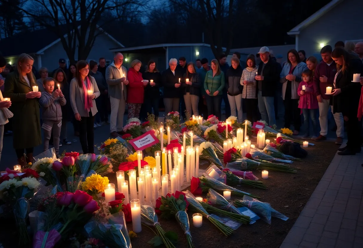 Candlelight vigil for fallen officer Andrew Duarte