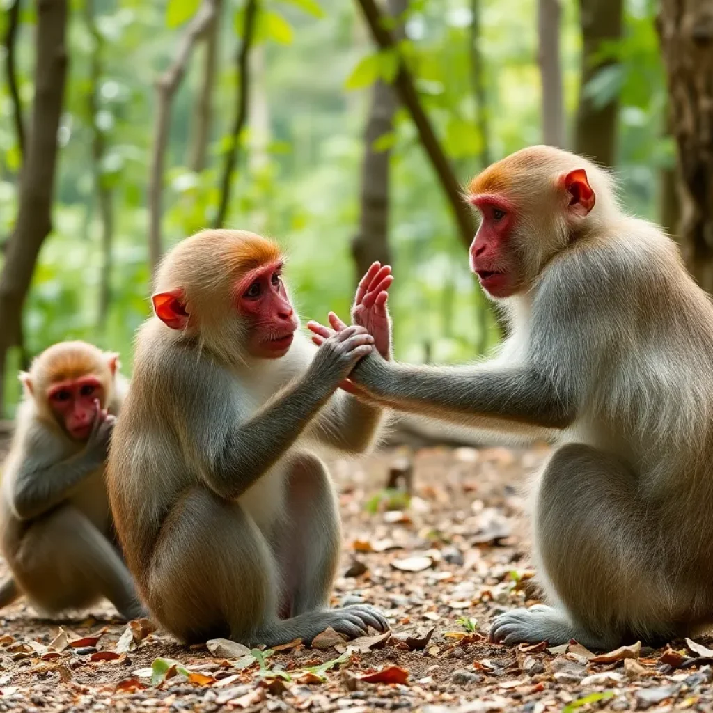 Rhesus Macaque Monkeys in Yemassee