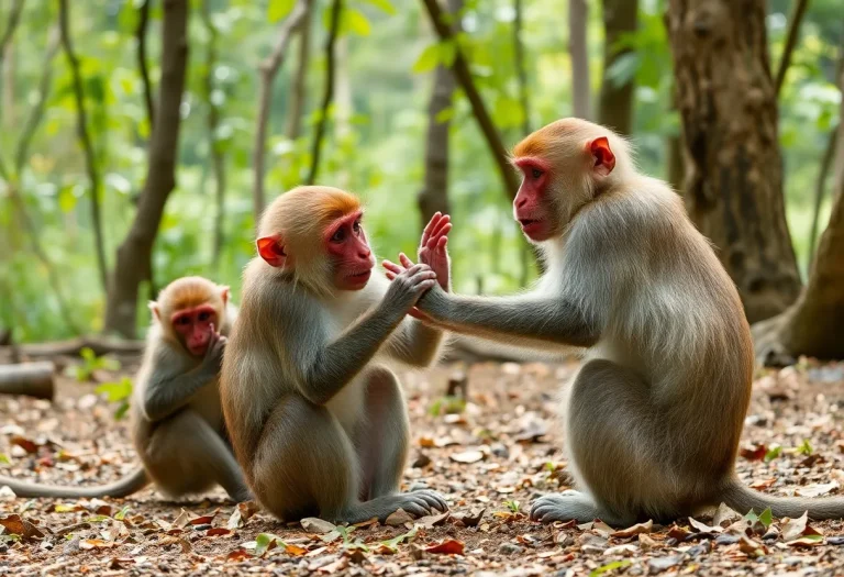 Rhesus Macaque Monkeys in Yemassee