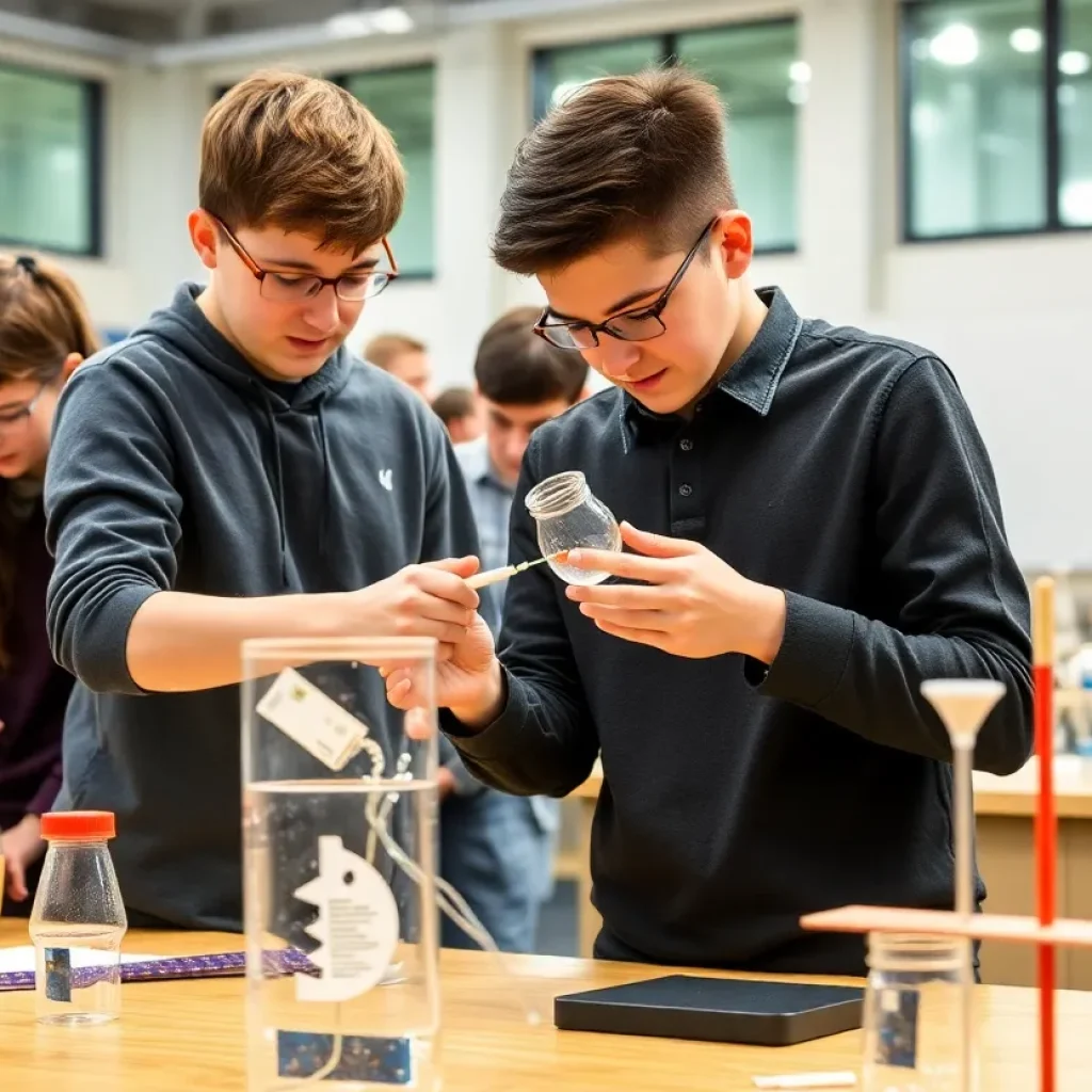 Students participating in the South Carolina Science Olympiad at Presbyterian College