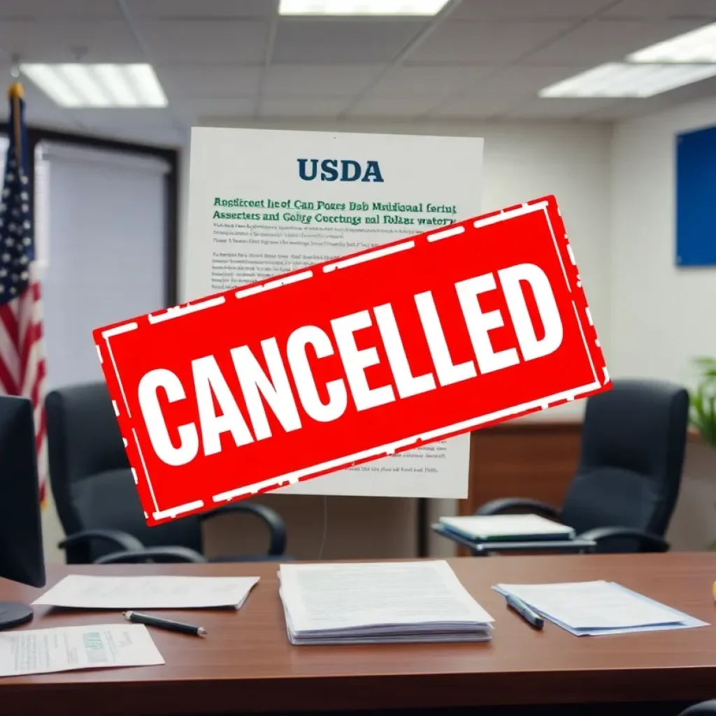 Conceptual image illustrating USDA's media subscription cancellation