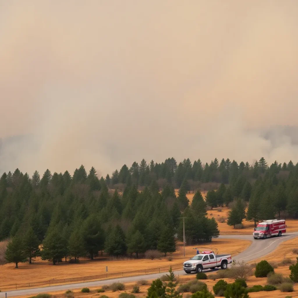 Firefighters battling wildfires in Little Mountain area