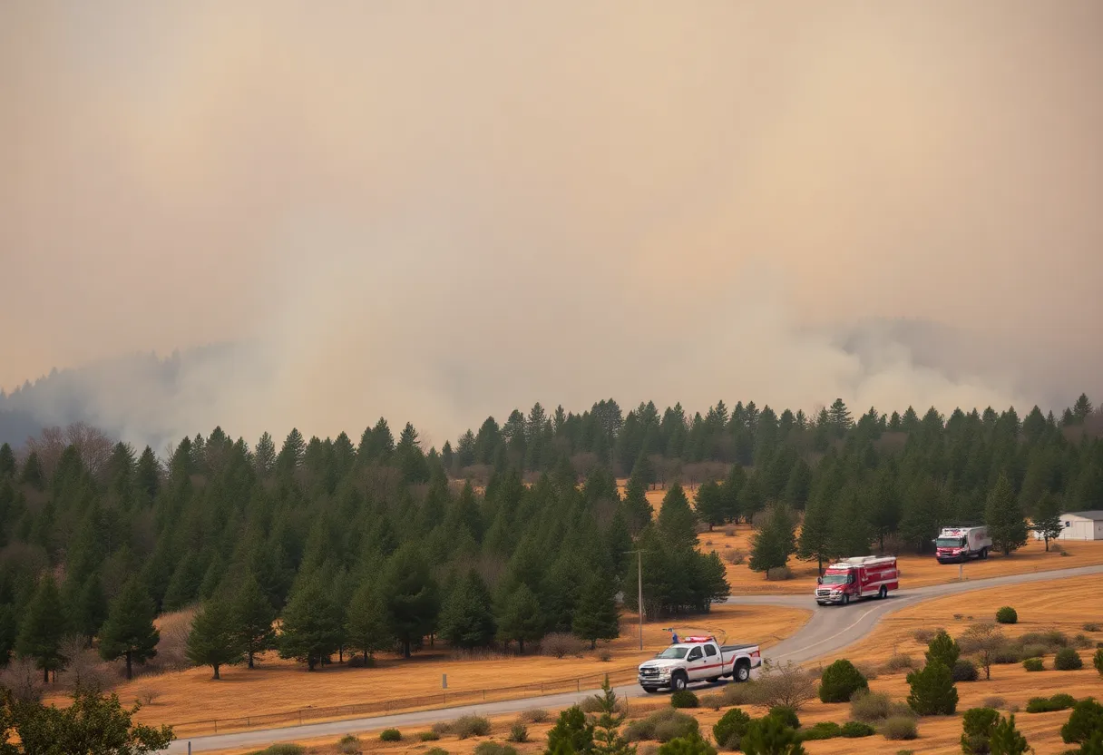 Firefighters battling wildfires in Little Mountain area