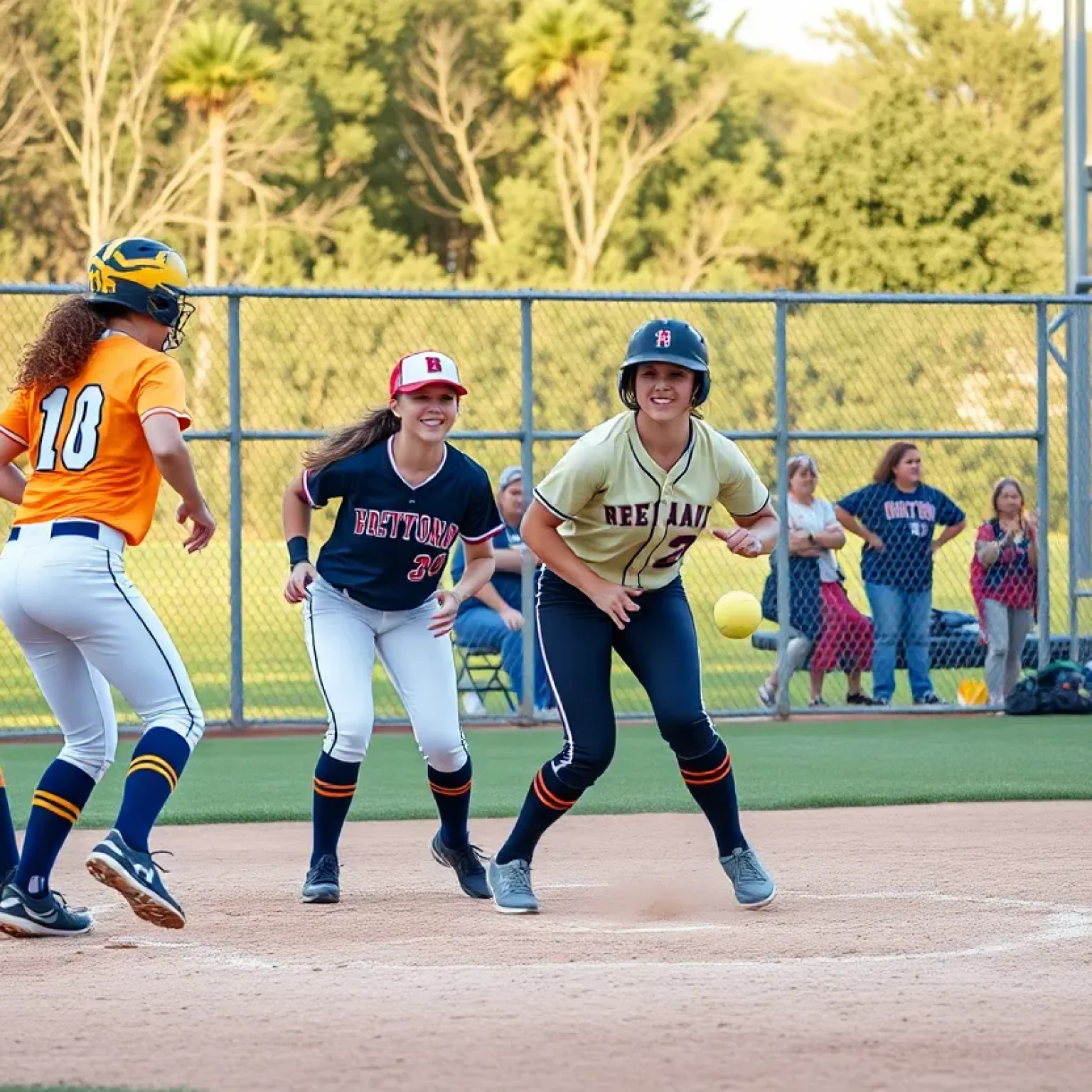 Newberry College softball team in action during a game