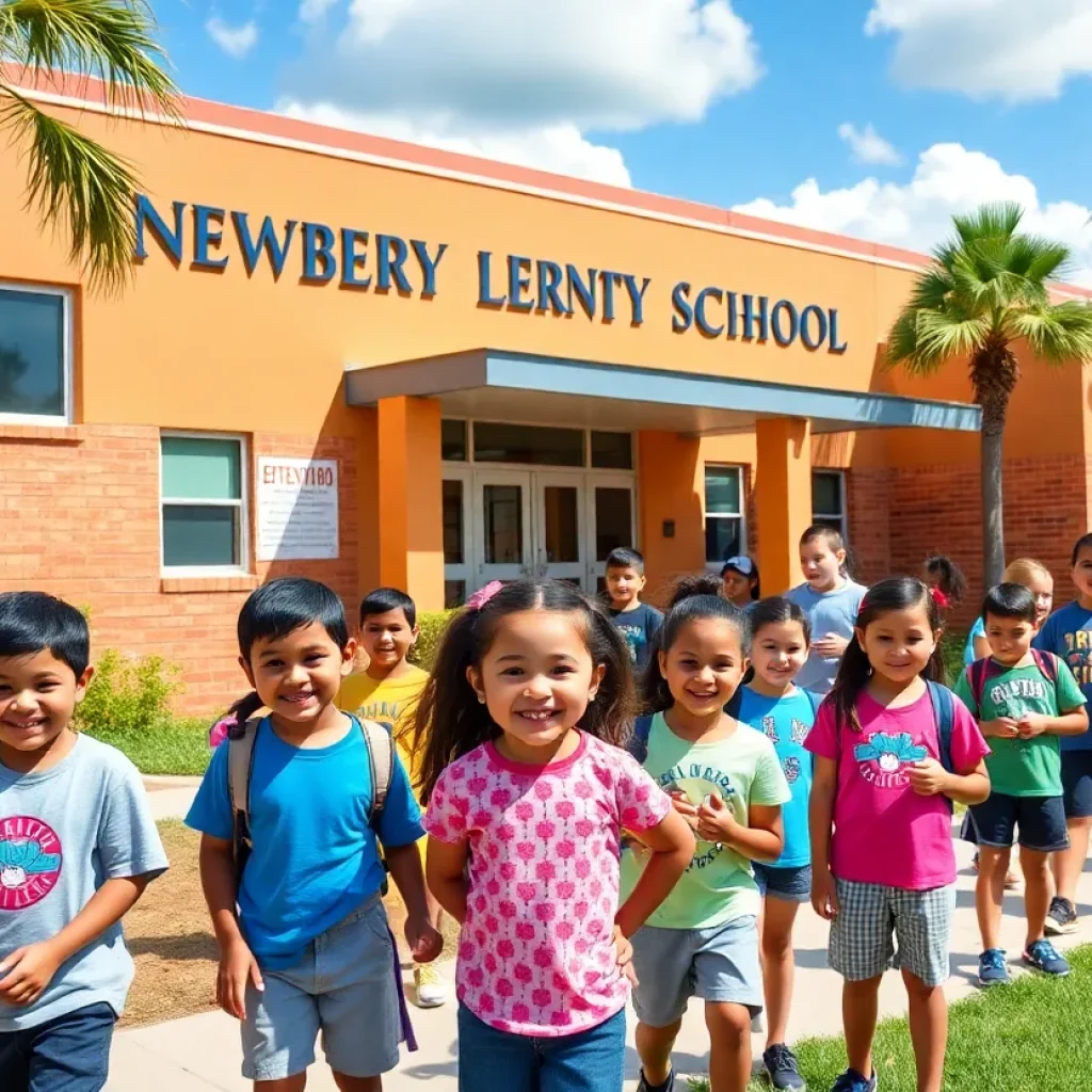 Students at Newberry Elementary School enjoying outdoor education