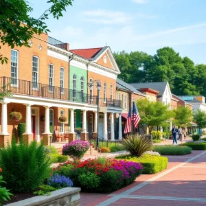 Scenic view of Newberry South Carolina with historic buildings