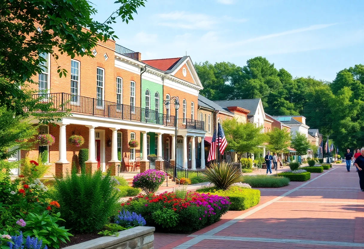 Scenic view of Newberry South Carolina with historic buildings