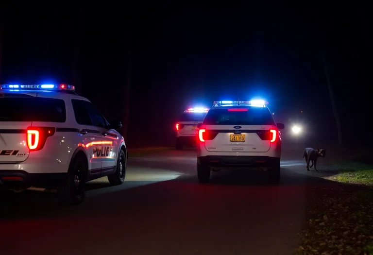 Police Chase Scene in Columbia