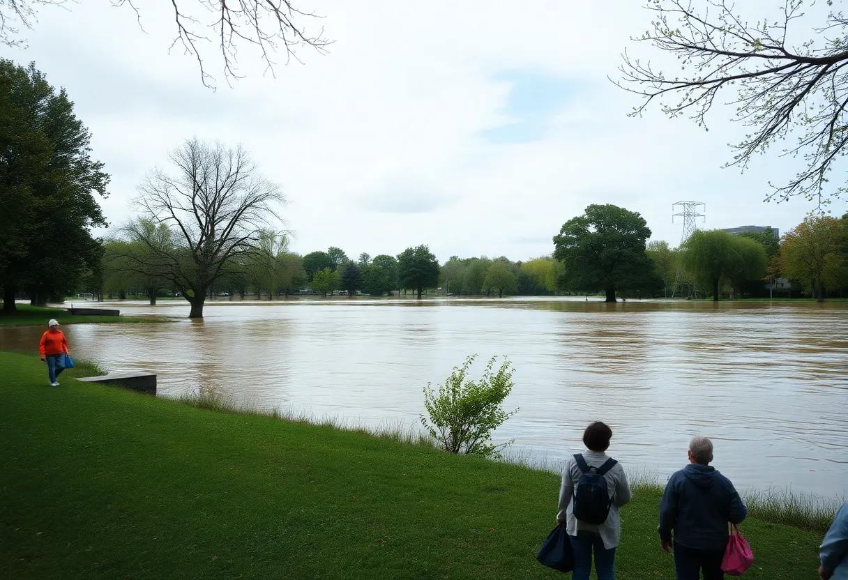 Bisset Park in Radford City showing signs of recovery after flooding.