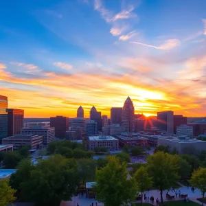 Raleigh Skyline at Sunset