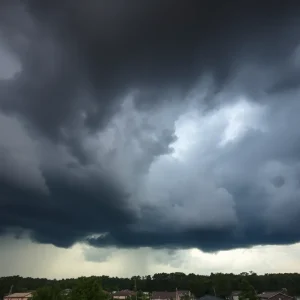 Dark storm clouds over Newberry County, SC