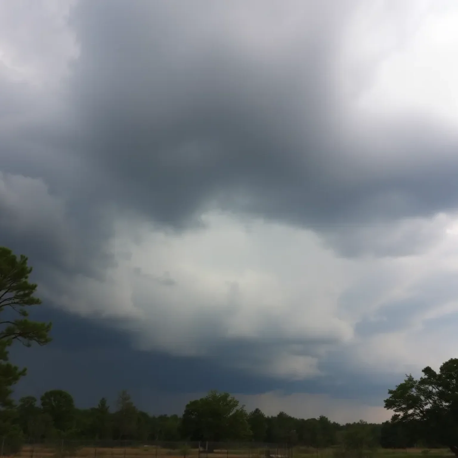 Dark storm clouds over Upstate South Carolina signaling severe thunderstorms