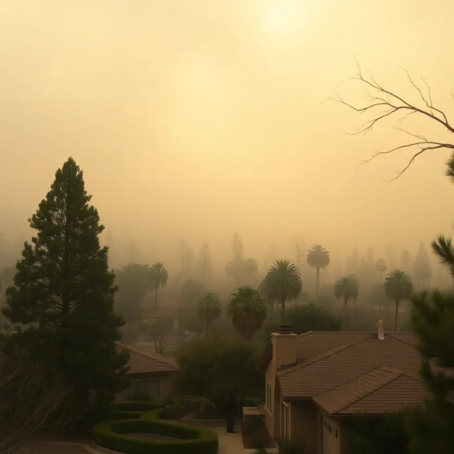 Smoky Skies from Wildfires in North Carolina