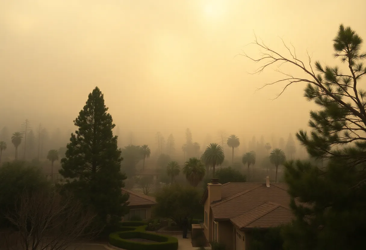 Smoky Skies from Wildfires in North Carolina