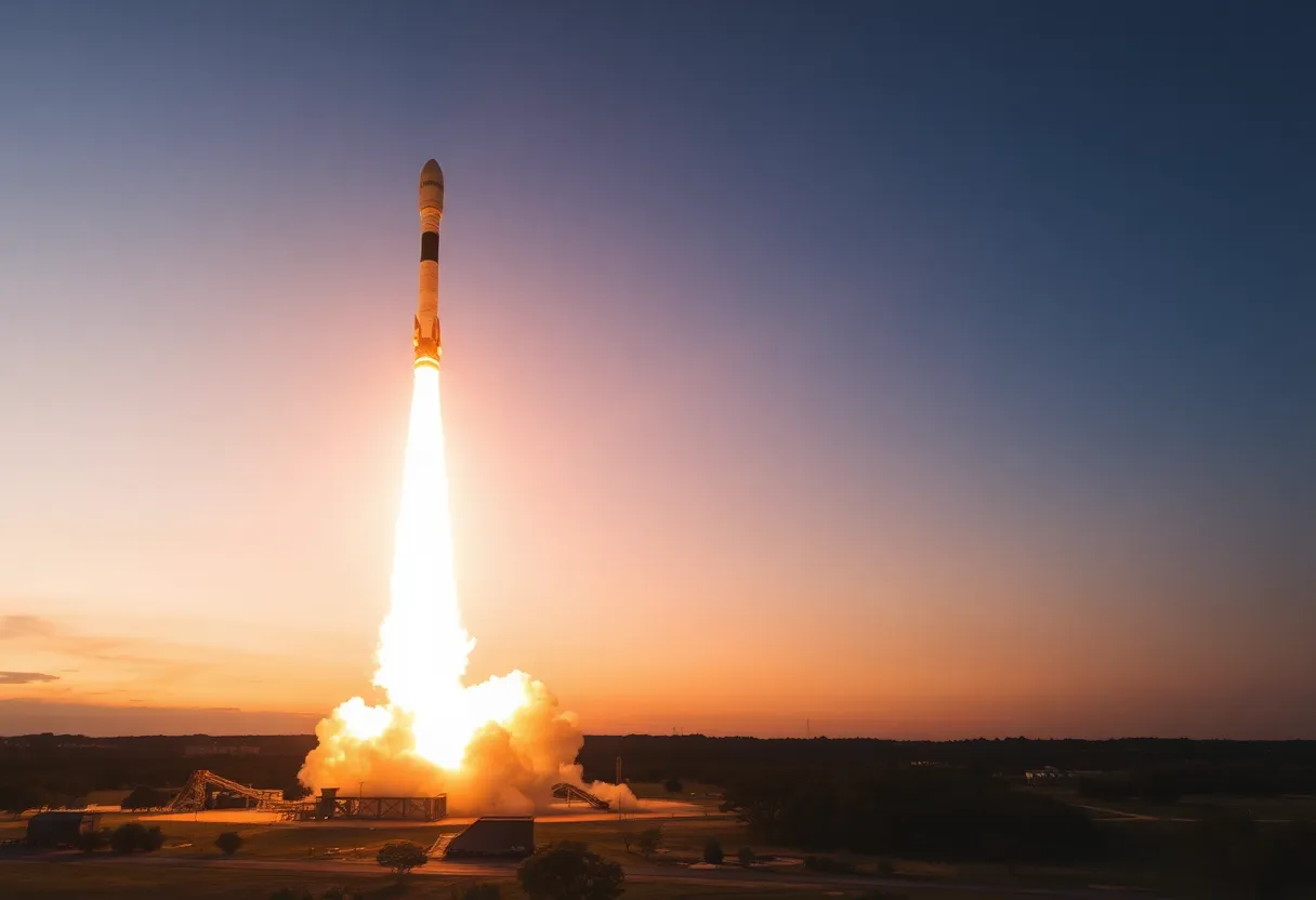 Illustration of SpaceX Starship explosion during test flight